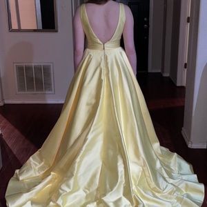 Long Yellow Prom Dress